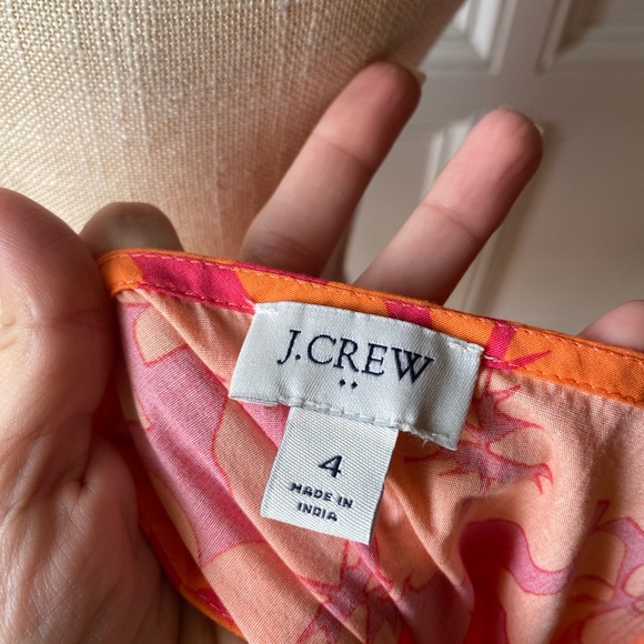 J CREW TROPICAL HAWAIIAN PRINT MIDI DRESS TIERED SIZE 4 - Picture 7 of 8
